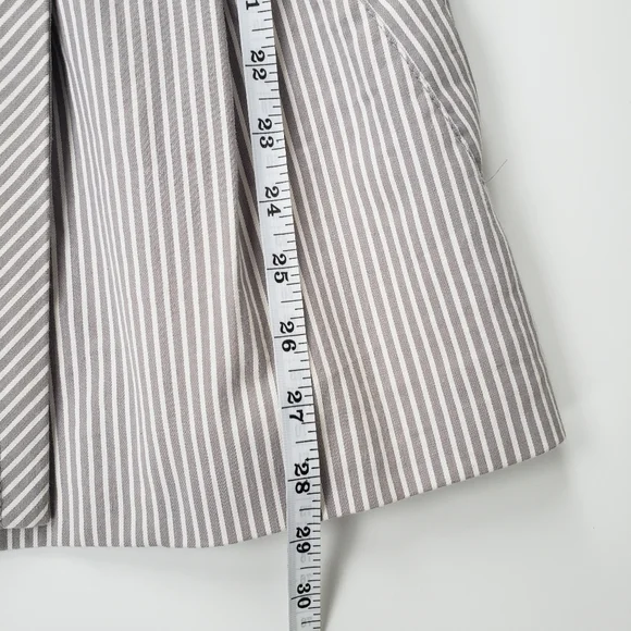 Atmosphere Grey and White Stripe Trench Coat Size 2-4 - Picture 13 of 16